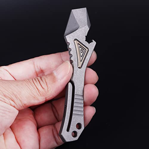 Hamans EDC Prybar Tool, Titanium Prybar, EDC Pocket Bottle Opener, Portable Multi-Tool