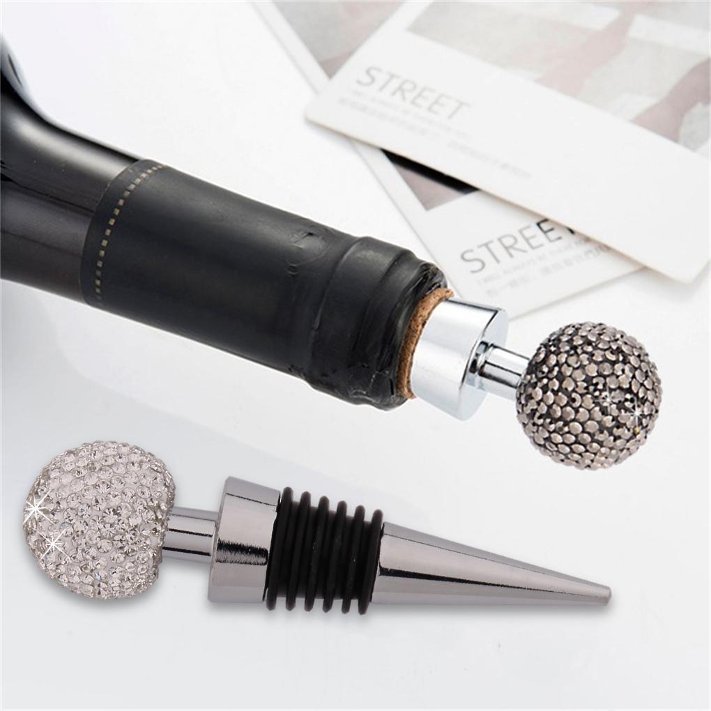 Sparkling Red Wine Bottle Stopper Glitter Cork Cute Funny Leakproof Cap Sealer Reusable Seal Saver Keeper Bar Man Gift