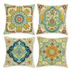 1/4pcs Bohemian Vintage Floral Mandala Throw Pillow Covers  Boho Decorative Cushion Cases for Home Sofa Bedroom Cushion Cover