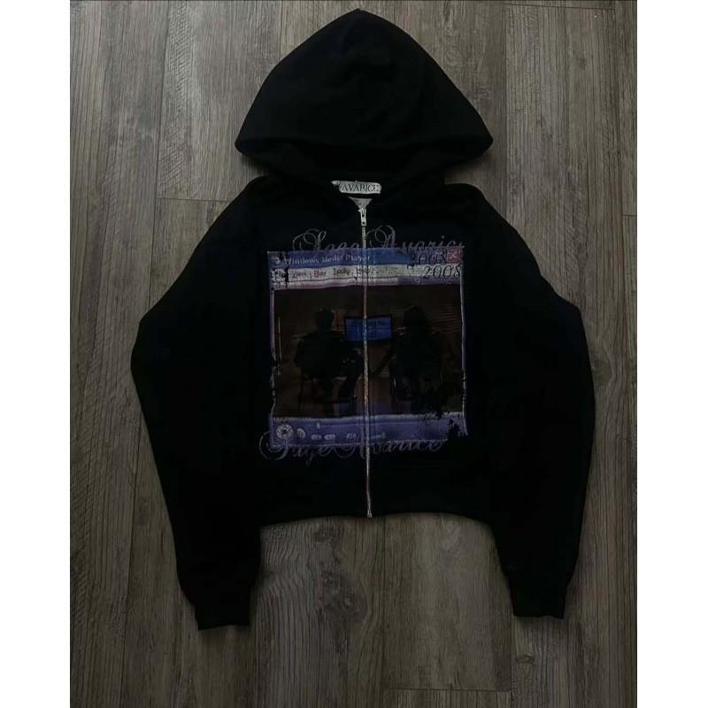 2026 Oversized Unisex Camo Print Zip-Up Hoodie Streetwear Loose Fit Sweatshirt Men Women