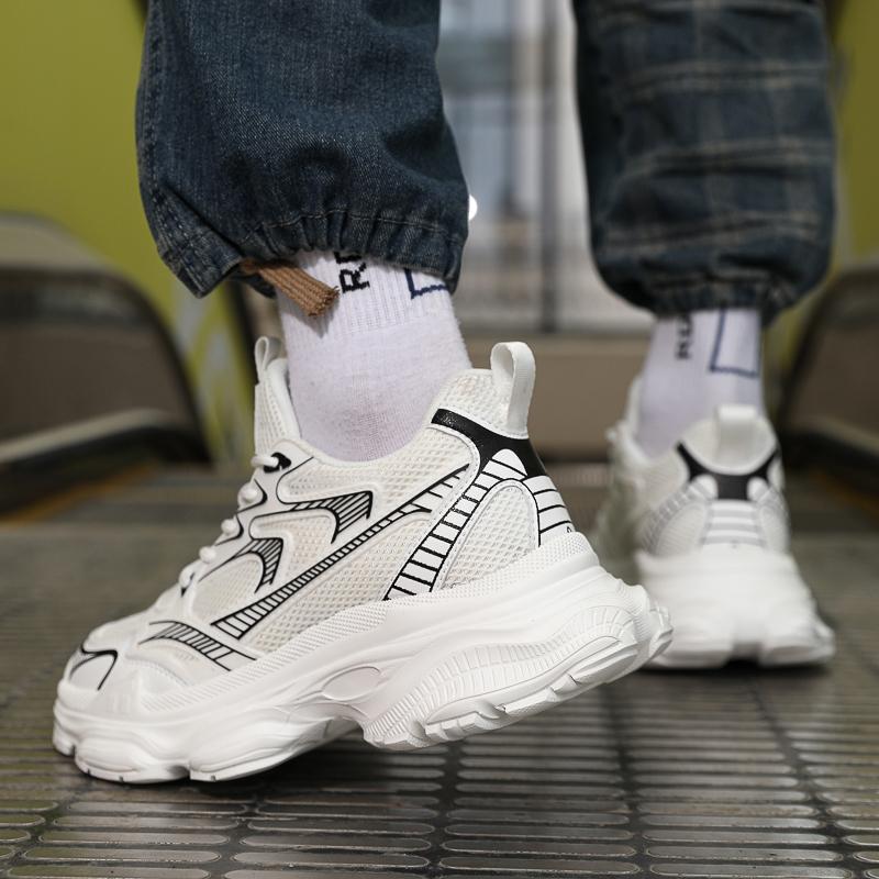 Mesh Dicke Sohle Elevator Dad's Schuhe für Herren Bequem Atmungsaktiv Modisch Höhenerhöhende Einlegesohlen 6cm Sportliche Freizeitschuhe