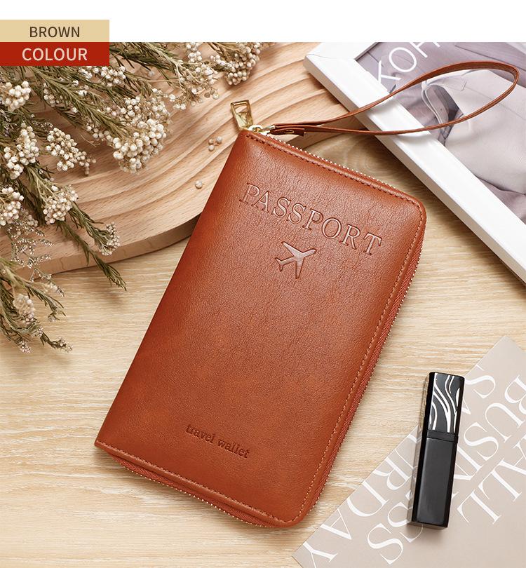 Multifunctional RFID Travel Passport Holder and Document Bag