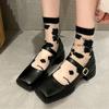 Marie Jane Lolita Women Chunky Shoes  Spring New Trend Fad Mid Heels Sandals Designer  Pumps Dress Party Women Shoes