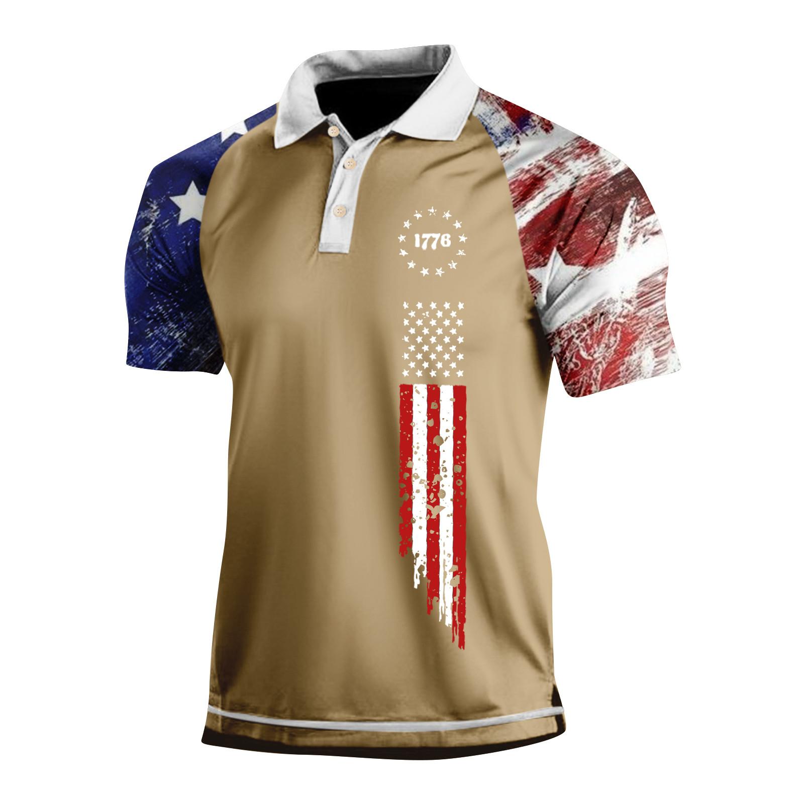 

Мужская летняя дышащая рубашка с короткими рукавами и культурой отдыха XL хаки