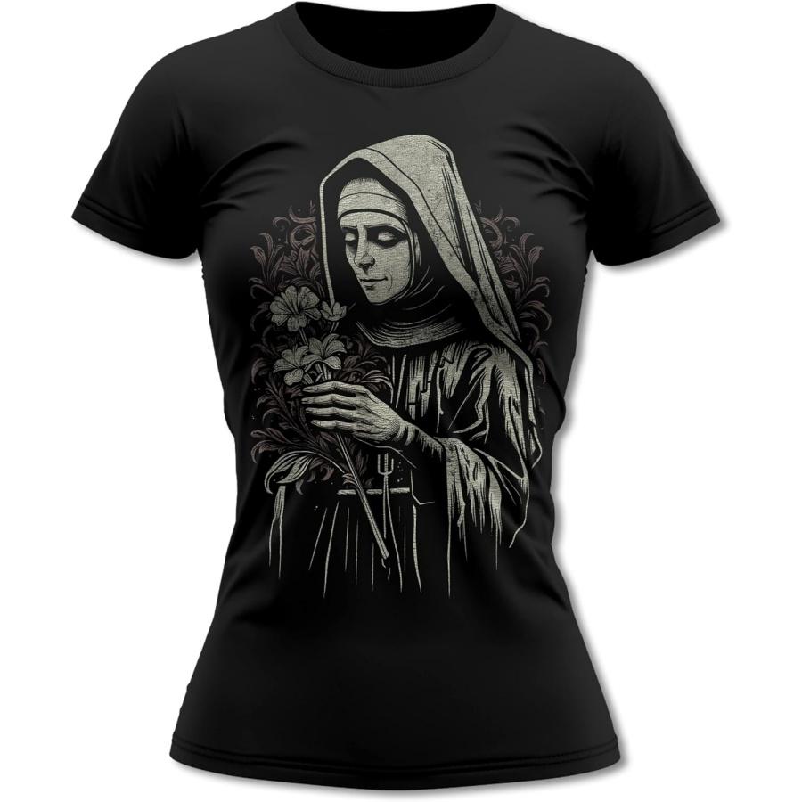 Bands and Bones Темная монахиня 4 Готическая женская футболка XXXXXL разноцветный