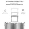 20" Aluminum-Magnesium Alloy Trolley Case - Unisex Metal Travel & Business Suitcase with Leather Accents