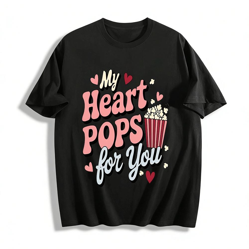 My Heart Pops For You Pure cotton T-shirt XXS
