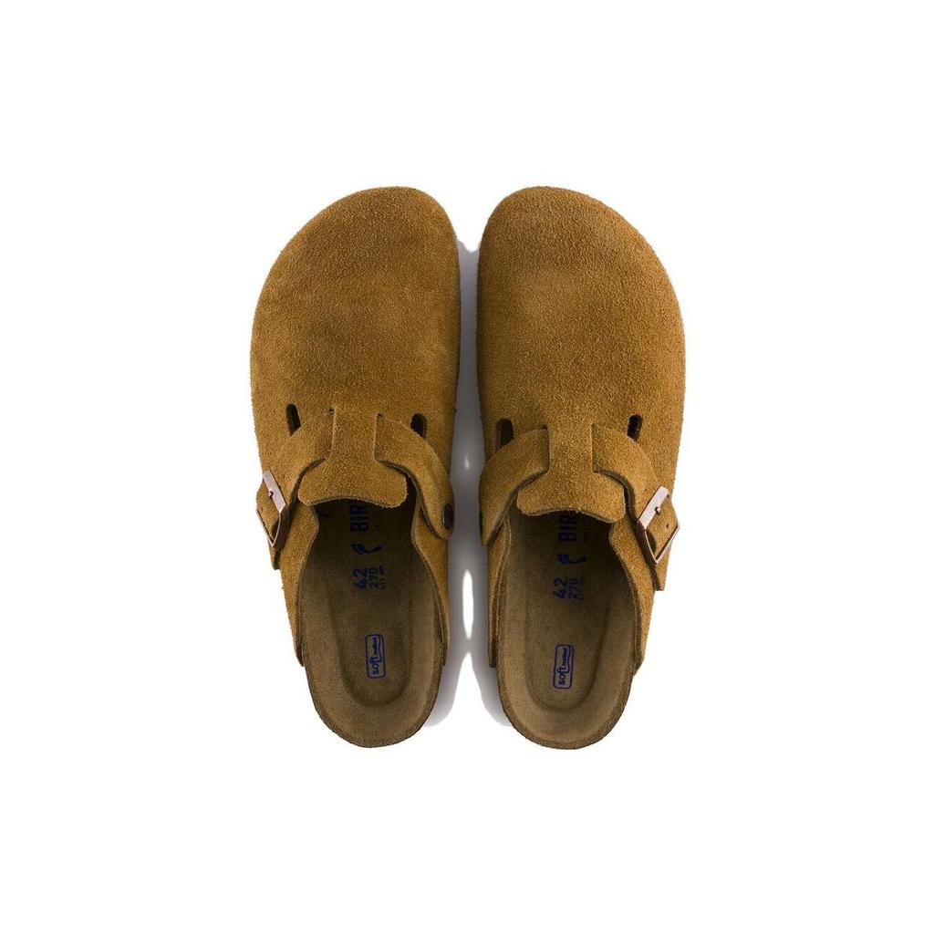 Boston Birkenstock Soft Footbed Suede Leather Narrow 'Mink' 1009543