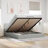 VidaXL Ottoman Bed Frame with Light Grey Mattress 180x200 Cm Velvet 3312782