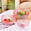 ZISIZ Lotus Mist Glass Salad & Noodle Bowl Set