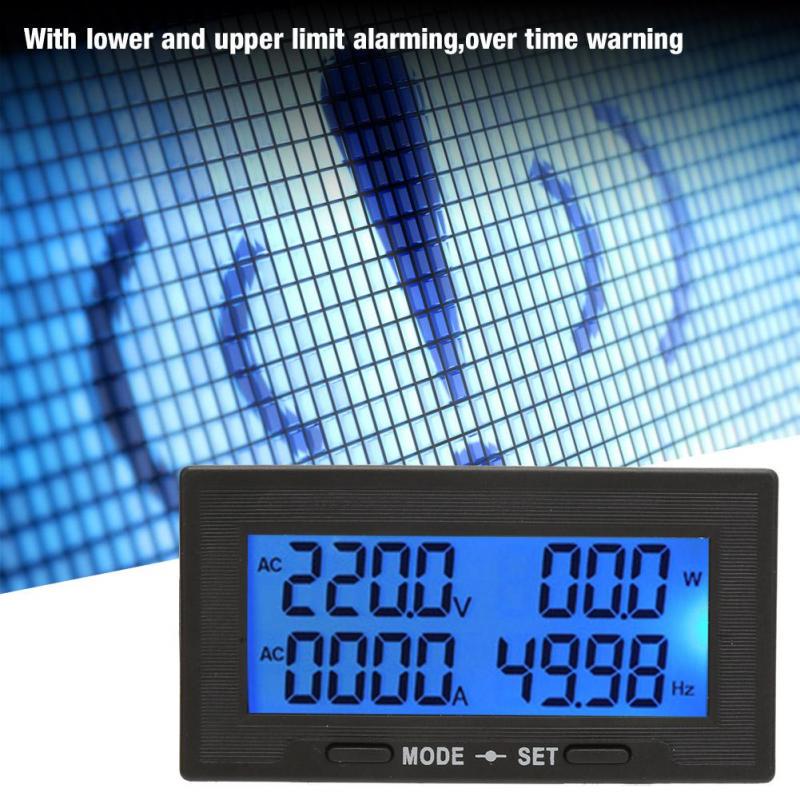 Esenlong YB5140DM-Z AC 0~100A 130~500V 6 in 1 Multi Function Digital Display Meter Black+Blue Esenlong YB5140DM-Z AC 0~100A 130~500V 6 in 1 Multi Function Digital Display Meter Black+Blue