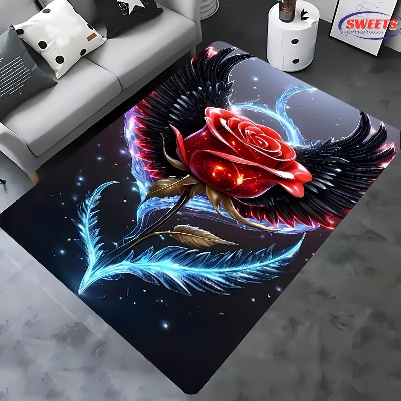 Rich Flower Theme Printed Carpet! Anti-slip Sound Insulation, Living Room Bedroom Entrance Door Mat Sofa Rug Next Day Shipping