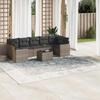 VidaXL Garden Lounge Set with Cushions 8 Pcs, Sofas with Adjustable Feet, Outdoor Furniture Set Patio Terrace, 3251077
