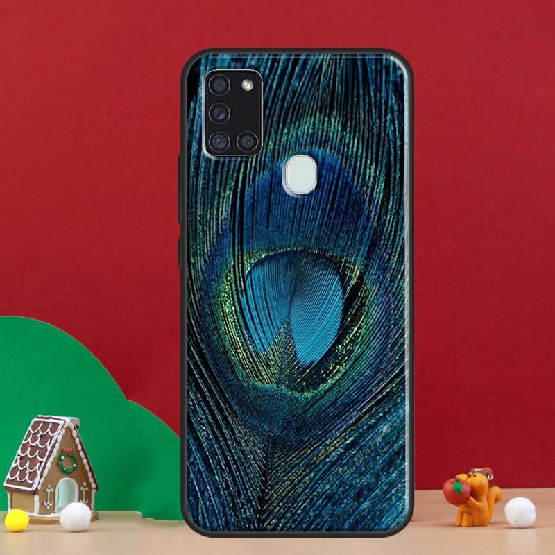 Bird Peacock Feather Case For Samsung Galaxy A54 A34 A14 A52 A32 A12 A22 A51 A71 A50 A13 A33 A53 A52S Phone Cover
