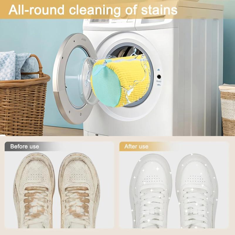 2pcs Shoe Washing Machine Bags Reusable Sneaker Shoe Cleaning Bags for Washing Machine Shoe Laundry Bags for Washer and Dryer