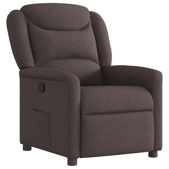 VidaXL Fauteuil inclinable Marron foncé Tissu, fauteuil, fauteuil inclinable TV, poussette, fauteuil inclinable pour 4015601