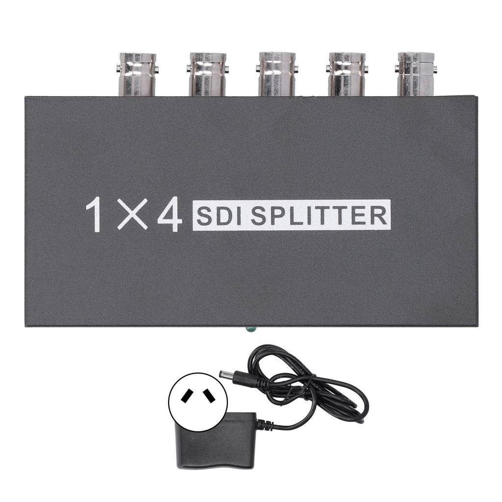 F214 SDI Splitter 1x4 1 In 4 Out Supports SDHD3GSDI Repeater Extender(Prise )