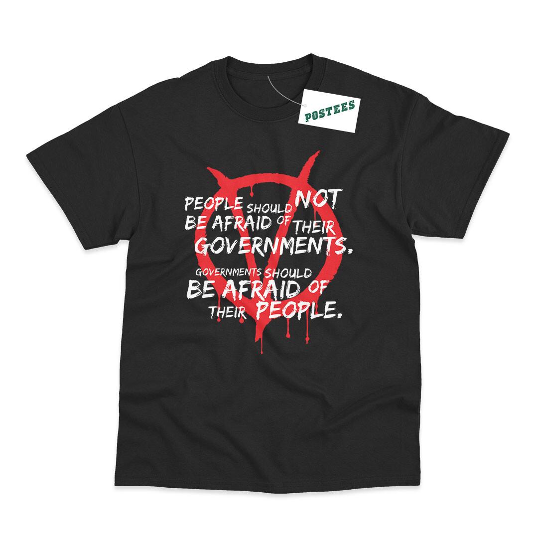 26 People And Governments Inspired by V For Vendetta Printed T-Shirt Unisex T-Shirt XXL