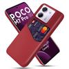 For Xiaomi Poco M7 Pro 5G Case PU Leather Cloth Texture Hard PC Phone Cover with Card Holder