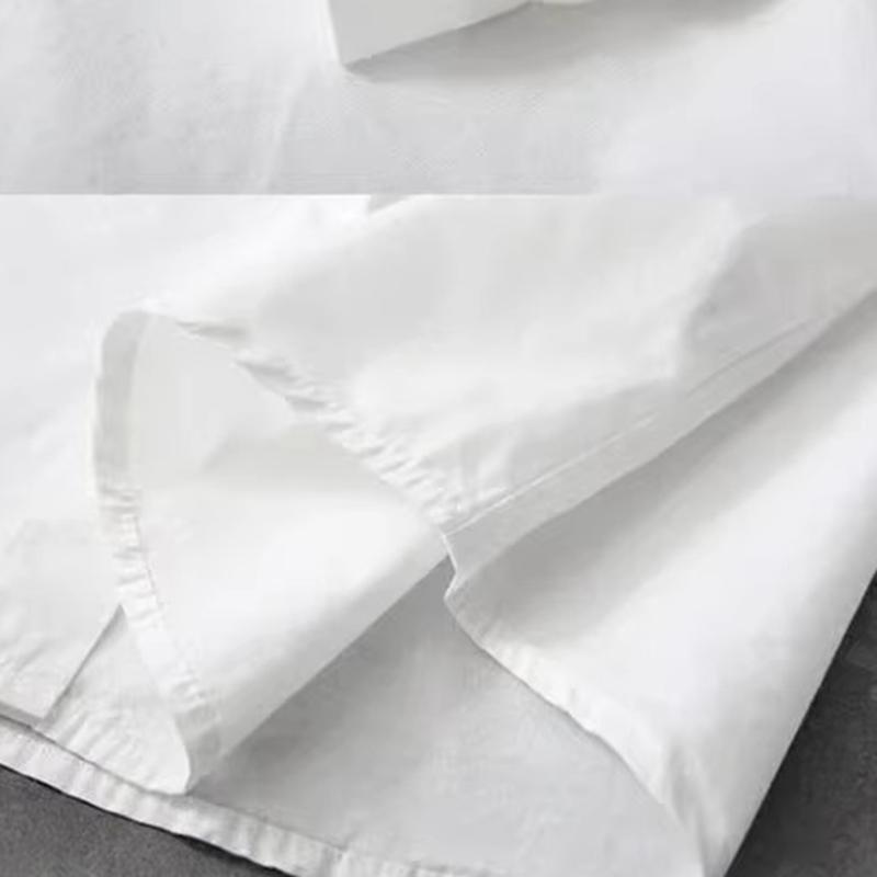 Pure Cotton White Shirts Women Turn Down Collar Embroidered Long Sleeve Button Casual Tops Girl's Blouse Spring and Autumn