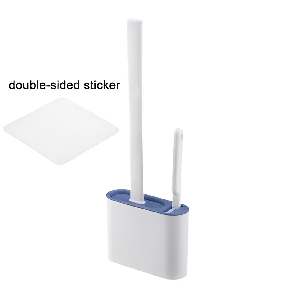 Golf Silicone Toilet Brushes Set Long Handled Cleaning BrushFlat Head Flexible Toilet Cleaning Brush Bathroom Cleaning Tool