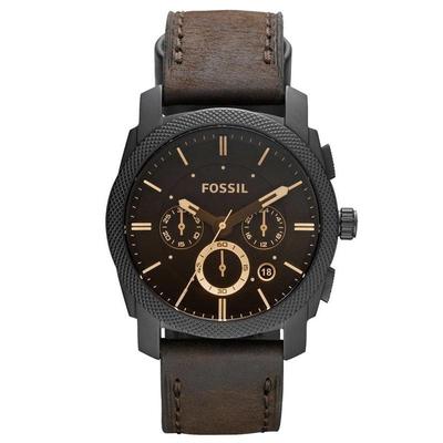 FS4656 Herren-Chronograph mit Quarzwerk und Lederarmband, Braun