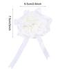 Wunderschöne Handblume Braut Brautjungfer Handgelenks-Korsage Abschlussball Hochzeitsdekorationen(Weißes Band)