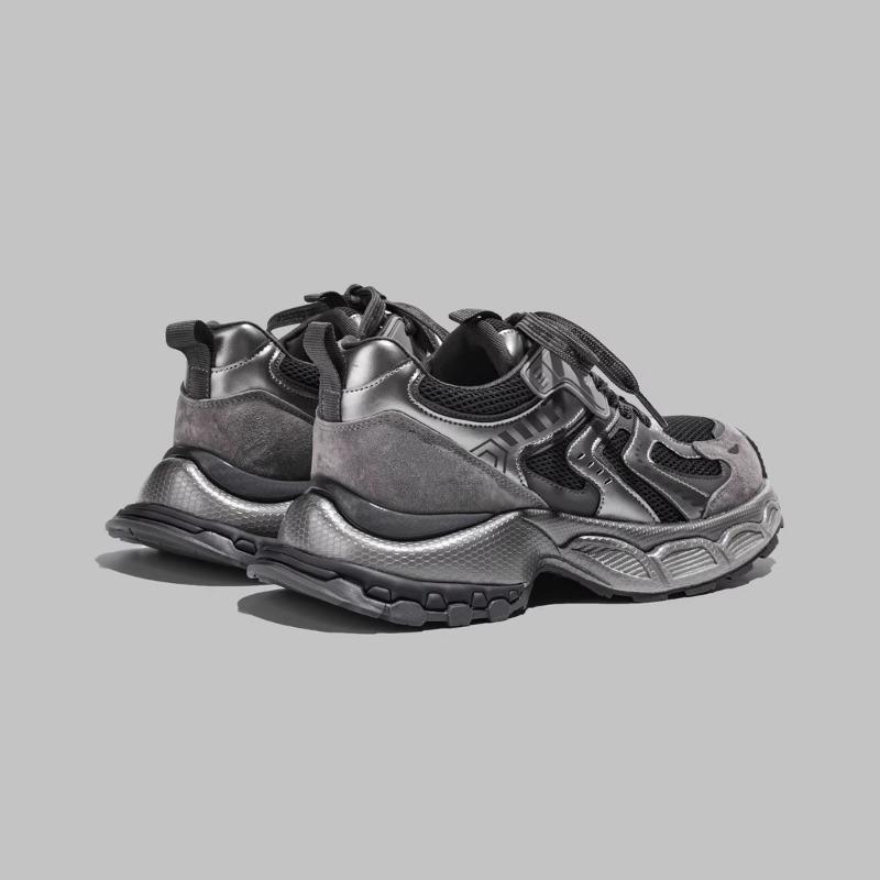 Retro contrasting color splicing platform shoes women's new fashionable versatile comfortable breathable casual sports shoes