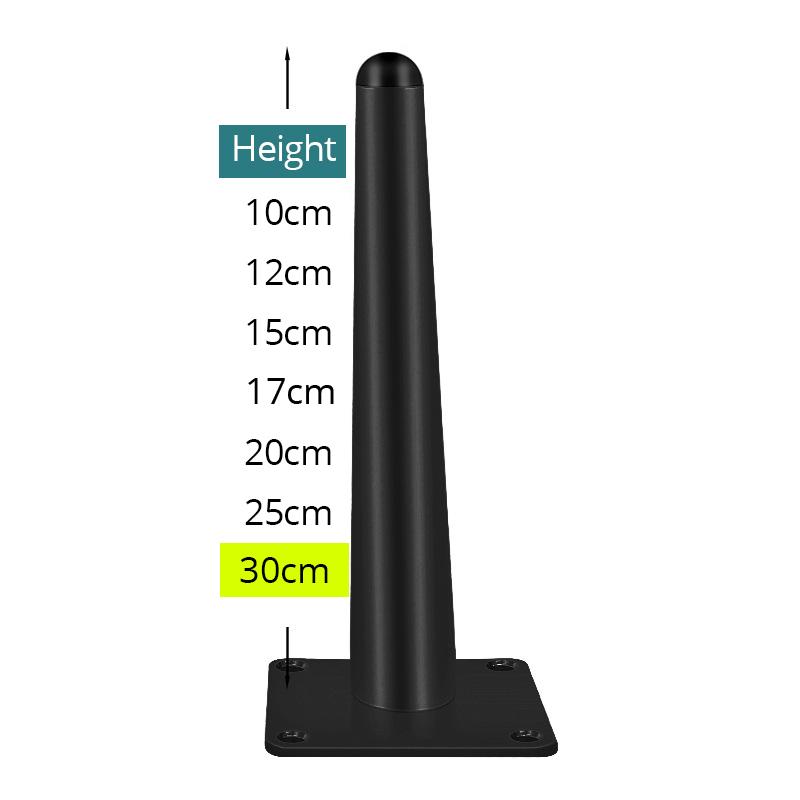 KAK 4pcs Gold Furniture Legs Black Cold Rolled Steel Table Feet Sofa Bed Leg Replacement 800KG Heavy Duty Furniture Hardware