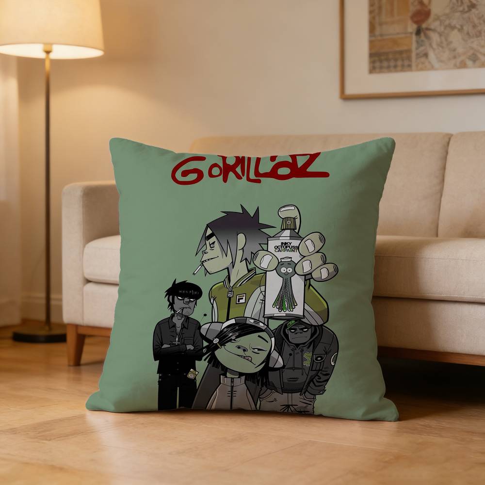 G-Gorillaz Rock Band Pillow Case Cushion Cover Throw Pillow Case For Car Sofa