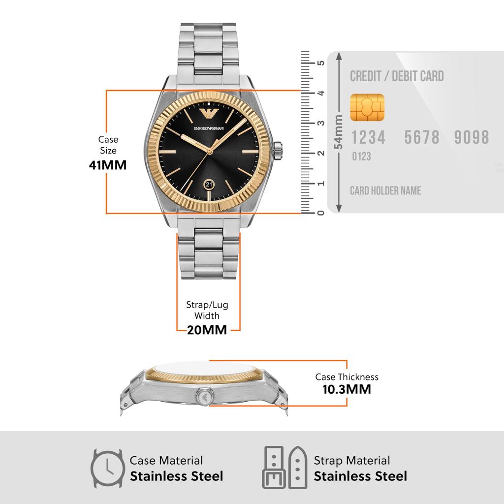Emporio Armani AR80077SET Silver Watch Men's