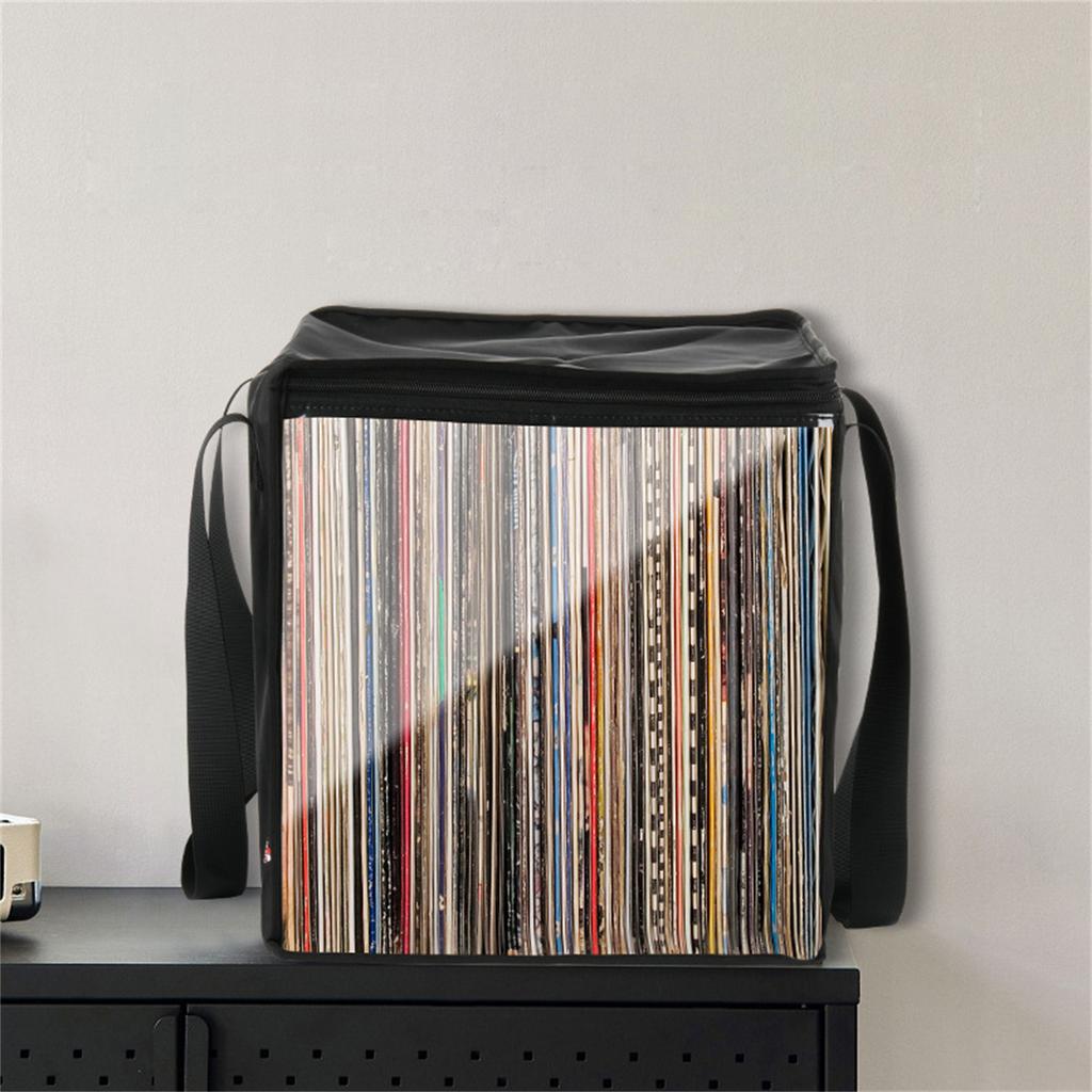 Mayrecords Shoulder Bag Handy Storage Shoulder Bag Lightweight Carry Favorite Music Anywhere for 50pcs 12inch Vinyls