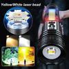 Super Big Flashlight USB Rechargeable Most Strong LED Flash Light Long Range Torch Zoom Outdoor Lamp With Digital Power Display