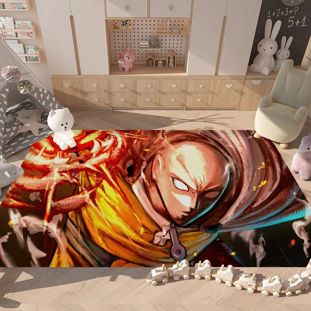 Superhero Anime One Punch Man Door Mat Kids Room Bedroom Decoration Balcony Anti-Slip Doormat Living Room Doormat Area Rug