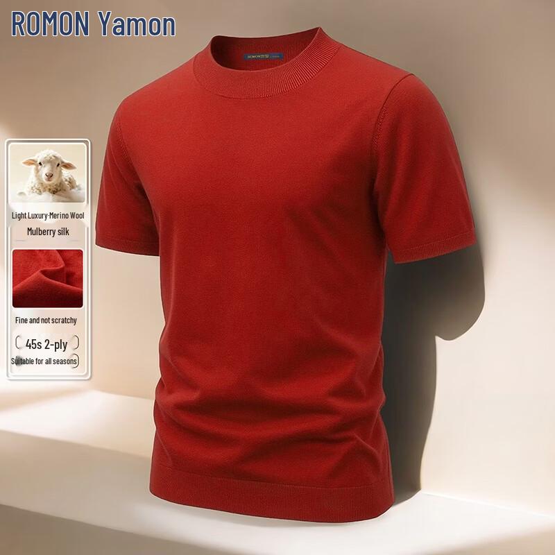 ROMON Wool and Silk Blend Crew Neck Men's Knitwear