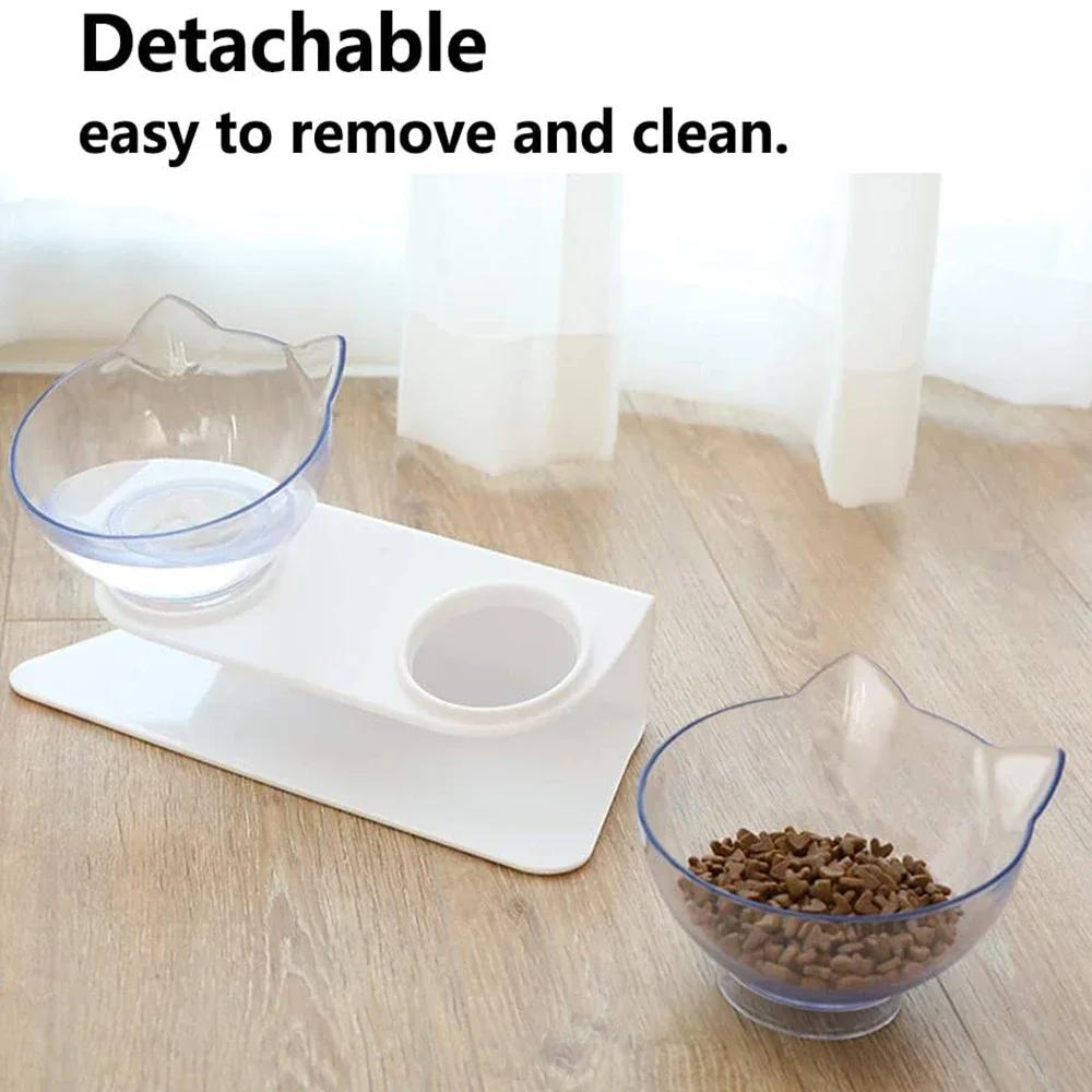 Cat Bowls with Raised Stand Non-slip Bowls Pet Food and Water Water Bowls for Cats Dogs Feeder Kitten Puppy Feeder Bowl Supplies