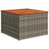 Sofa Set 6 Pcs Gray and Navy Blue Poly Rattan and Steel