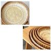 Round Pastry Plate Bamboo Rattan Fruit Basket Chinese Style Storage Basket  Tabletop