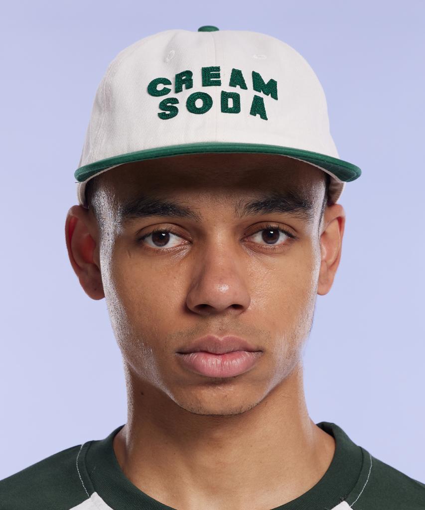 CREAM SODA LAB Applique Panel Ball Cap Green