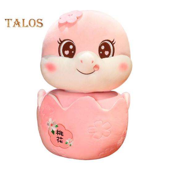 

Плюшевая кукла Змея 2025 год Змеи китайский зодиак плюшевая игрушка-талисман в виде змеи на Новый год для праздника Весны M розовый