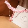 Women Panties Lace Sexy Lingerie G-string  Thin Rope Hollow Open File Beaded Rhinestone No Trace Breathable Underwears