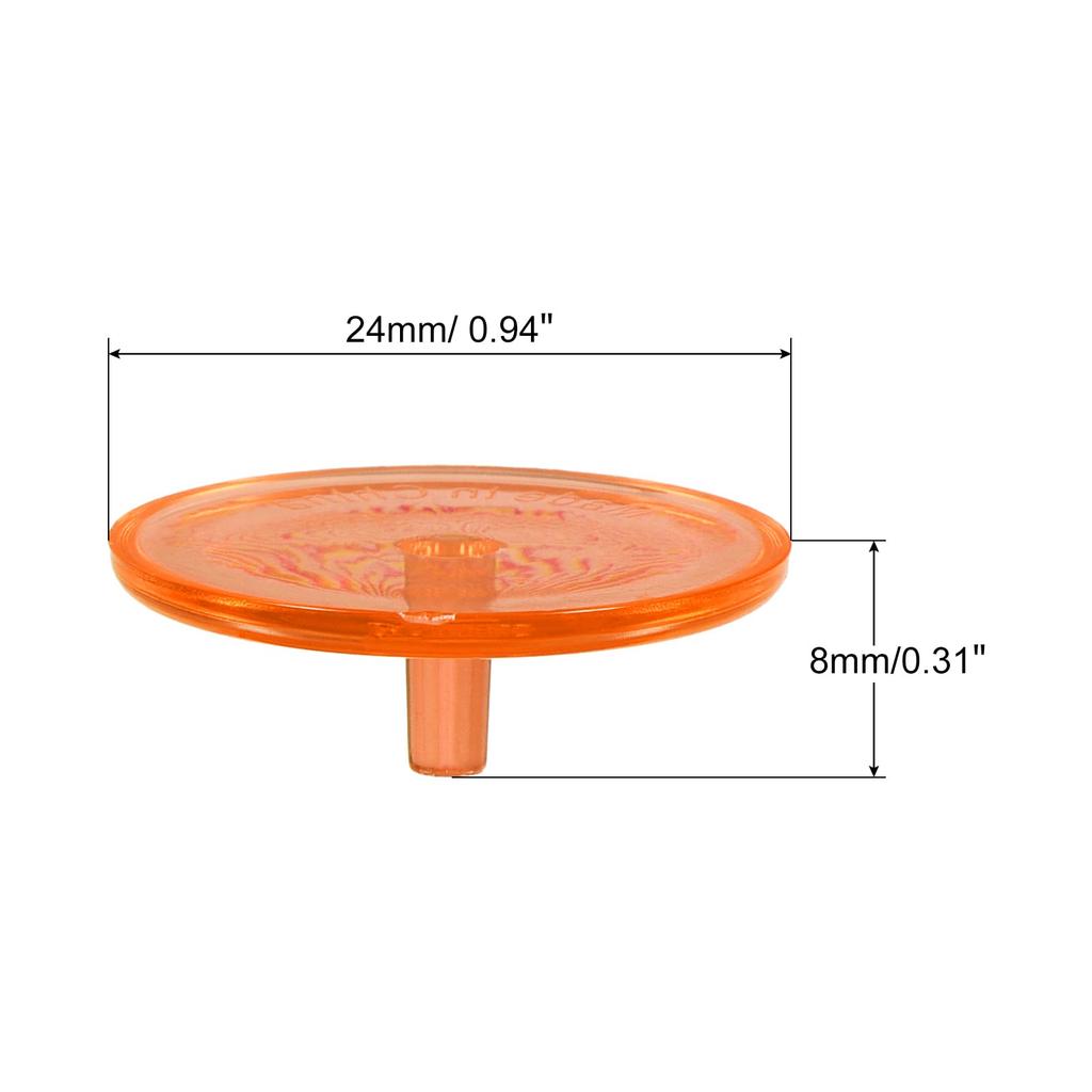 PATIKIL Golf Ball Marker 50pcs 24mm Round Transparent Flat Position