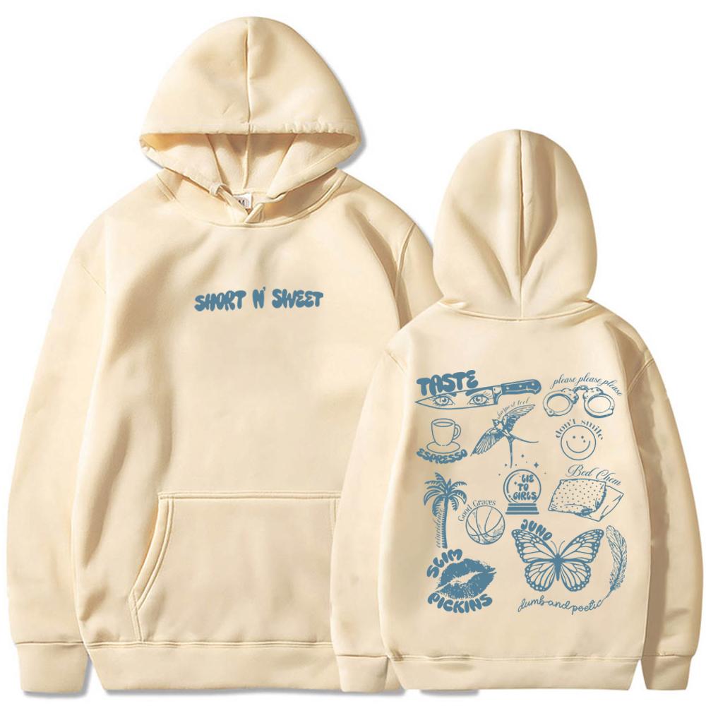 Sabrina Carpenter Short N' Sweet Hoodie Sabrina Carpenter Music Merch Fan Gift Harajuku Pullover Tops Hoodie Unisex