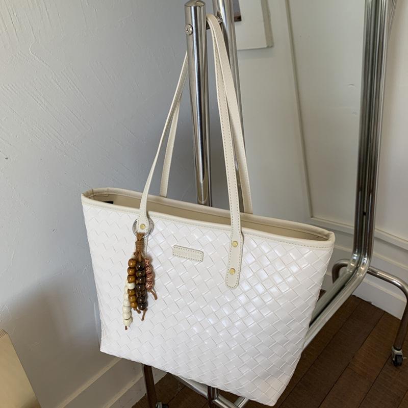 Popular Woven Bag Korean-style Simple Single-shoulder Bag Large-capacity Commuter Tote Bag