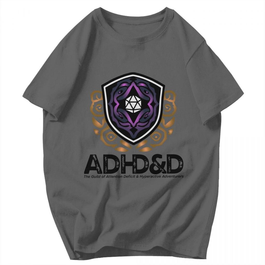 Men T Shirt ADHDD Roll For Concentration Trendy Cotton Y2K Graphic Short Sleeve Unisex Clothing T Shirts