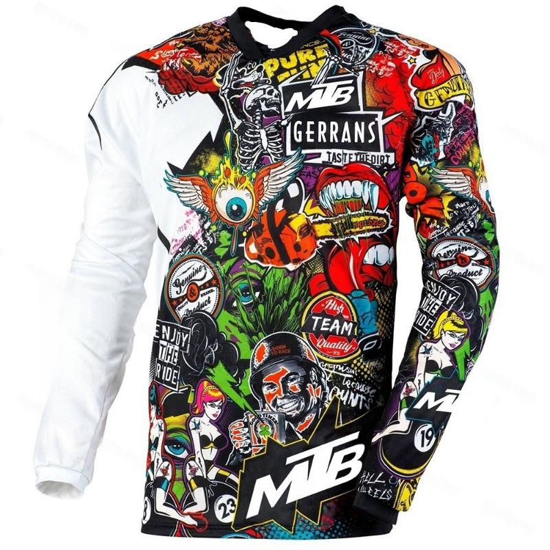 

Мужской костюм с длинным рукавом для езды на внедорожном мотоцикле, рубашка для даунхилла, горного велосипеда, МТБ, для внедорожного велосипеда DH, удобный и дышащий S