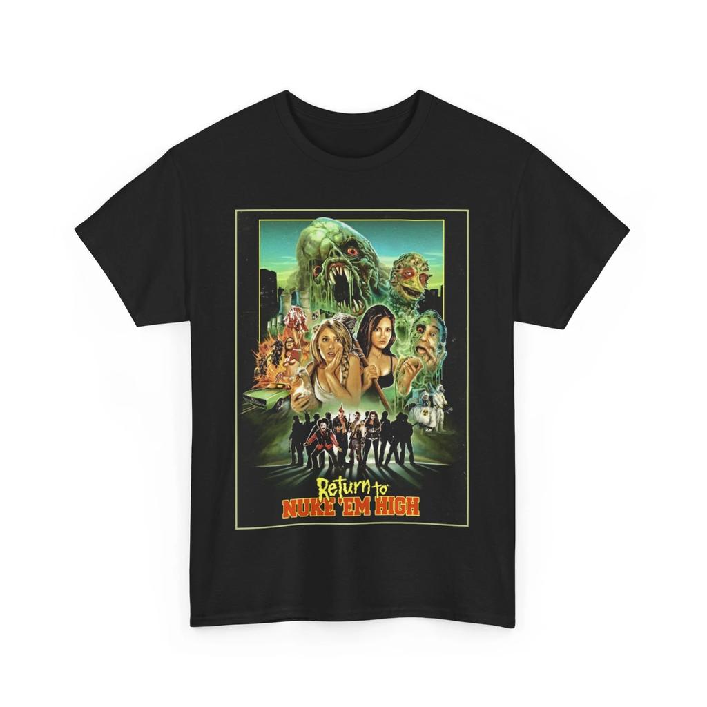 Return To Nuke Em High Troma Movie 100% Cotton T-shirt Mens Tees Top Unisex Heavy Cotton Tee