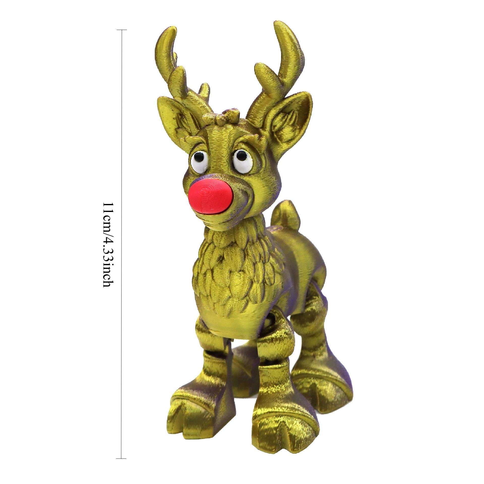 

Festive Reindeer Sculpture Christmas Elk Ornament Sleigh Deer Statue For Home Tabletop Decor And Holiday Party Gift