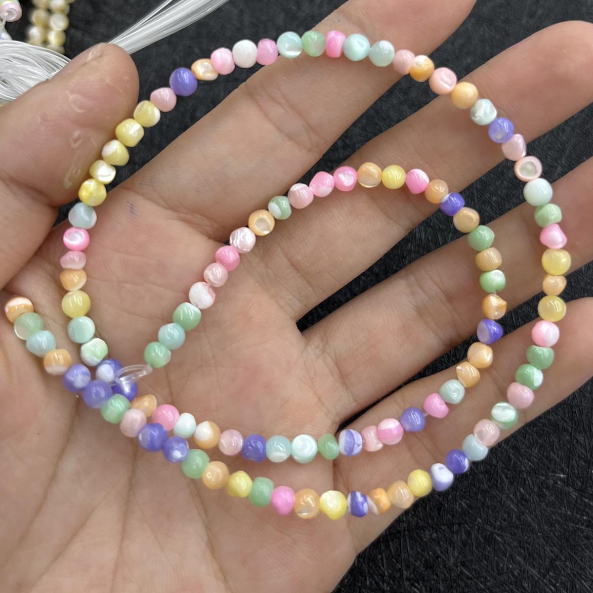 

Натуральні мушлеві намистини, Бохо ручної роботи, неправильні розсипні намистини-розпірки для виготовлення прикрас, DIY намисто, браслет, браслет на щиколотку, аксесуари, подарунок на День святого Валентина 38 см 1String/5-6mm-38cm різнокольоровий