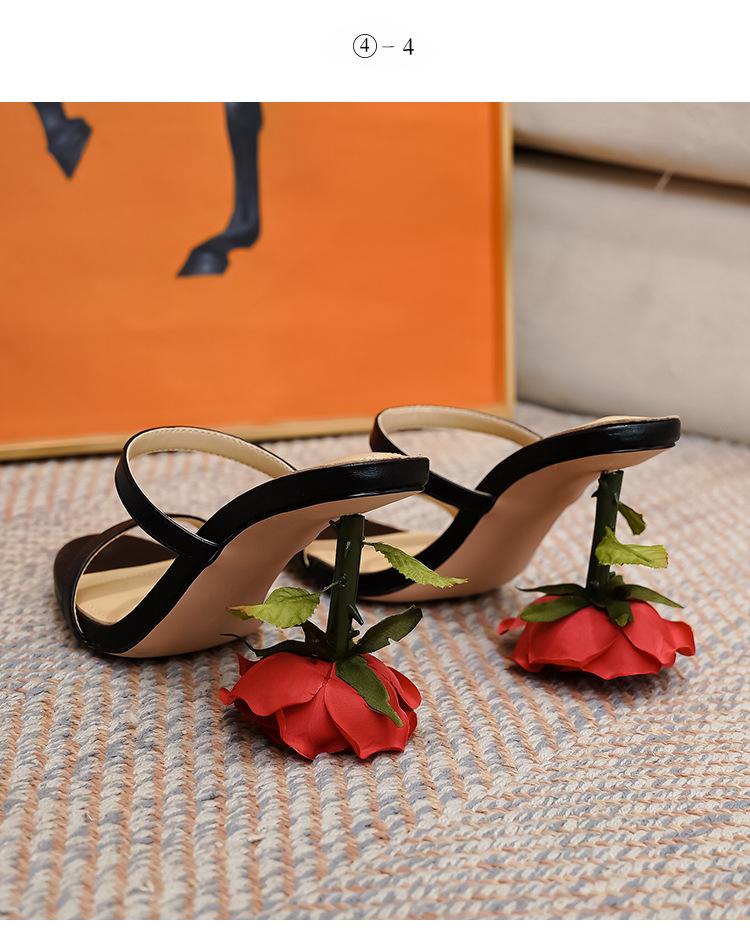 Damen 2025 Sommer Schwarze Peeptoe-Sandalen mit hohem Absatz und Einriemen-Design